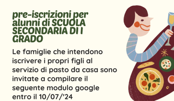 SERVIZIO PASTO DA CASA ALUNNI SECONDARIA A.S. 2024/'25