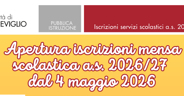 apertura iscrizioni mensa 26-27