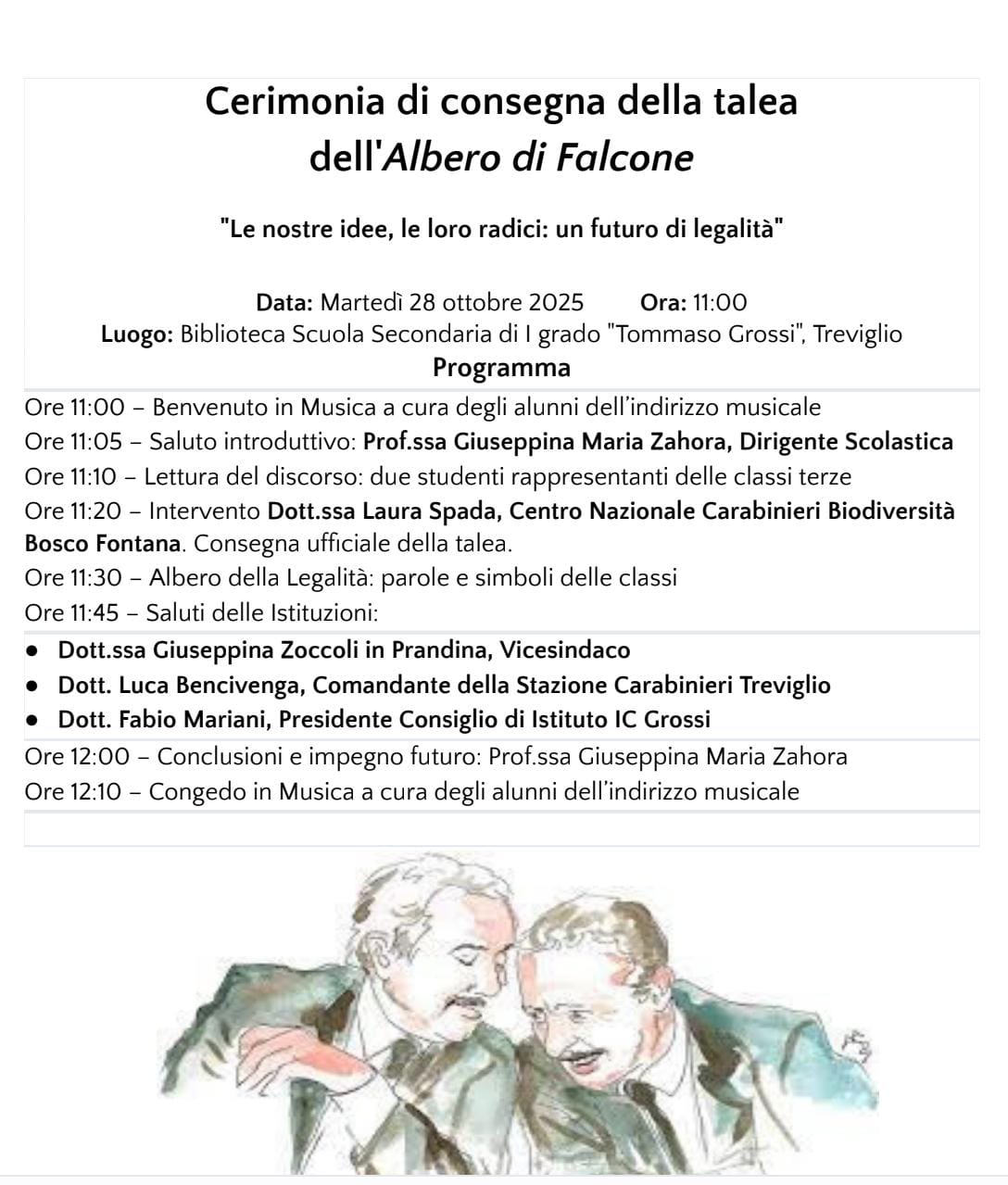 Cerimonia di Consegna della Talea dell’albero di Falcone
